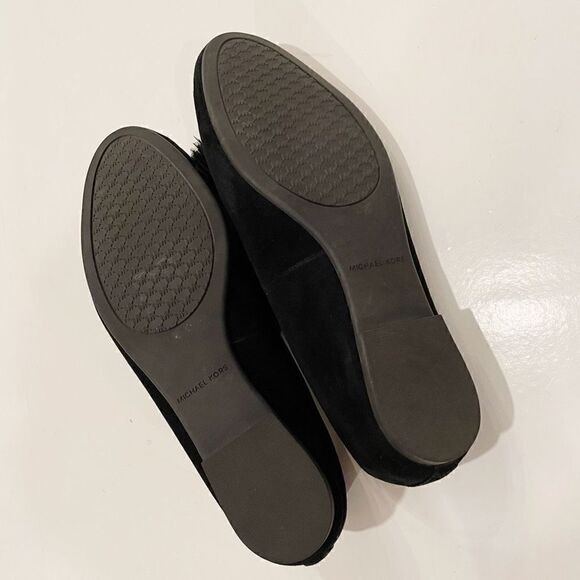 Michael Kors Fara Loafer Slip On Pom Pom Loafer Flats 7.5 Black - Picture 7 of 8